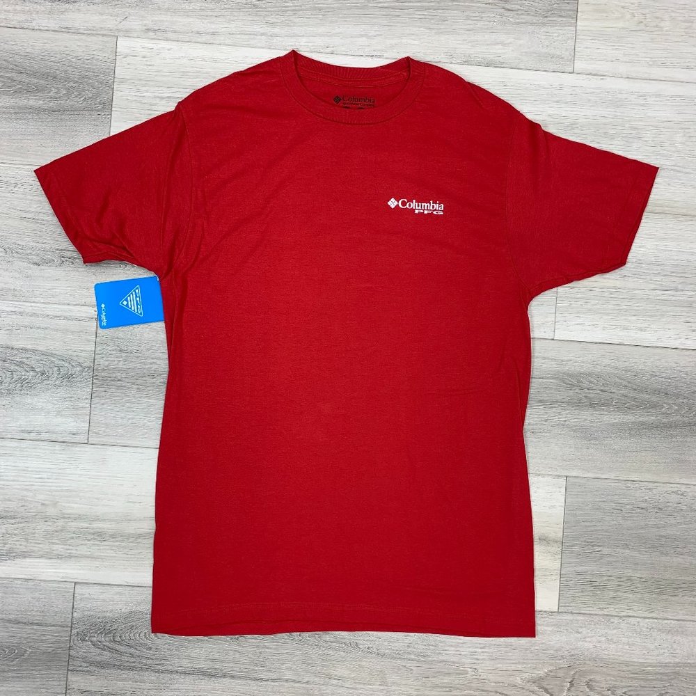 Columbia Sports Wear PFG Fishing Gear Red T-shirt - Picture 2 of 6